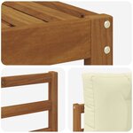 vidaXL Ensemble de canapés d'extérieur 6 Pièces Naturel et Crème