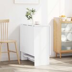 vidaXL Table à dîner 138 x 70 x 73 5 cm Bois d'ingénierie Blanc