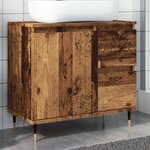vidaXL Armoire de salle de bain vieux bois 65x33x60 cm bois ingénierie
