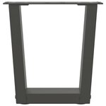 vidaXL Pieds de table basse en forme de V  2 pièces  anthracite  30 x (30-31 3) cm  acier