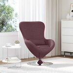 vidaXL Fauteuil œuf Violet 63 x 73 x 90 cm tissu