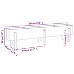 vidaXL Lit surélevé de jardin 160x30x38 cm bois de pin massif