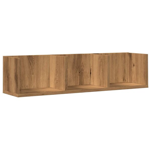 vidaXL Étagère murale à CD chêne artisanal 75x18x18 cm bois ingénierie