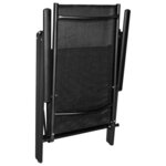vidaXL Mobilier de bistro 3 Pièces Aluminium et textilène Noir