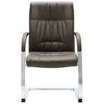 vidaXL Chaise de bureau cantilever Gris Similicuir