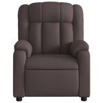vidaXL Fauteuil de massage inclinable Marron foncé Tissu