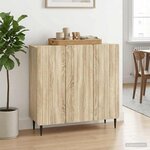 vidaXL Buffet Chêne Sonoma 89 x 34 5 x 82 cm Bois d'ingénierie