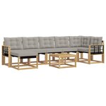 vidaXL Ensemble de canapés d'extérieur 8 pc Blanc et gris clair