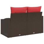 vidaXL Canapé de jardin Marron 123 x 62 x 69 cm polyrotin
