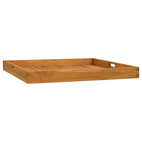vidaXL Plateau de service 70x70 cm Bois de teck massif
