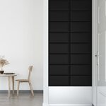 vidaXL Panneaux muraux 12 Pièces Noir 60x30 cm Similicuir 2 16 m²