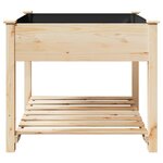 Jardinière vidaXL avec étagère 90x90x76 cm en bois massif de sapin