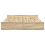 vidaXL Cadre de lit avec rangement Chêne sonoma 150 x 200 cm