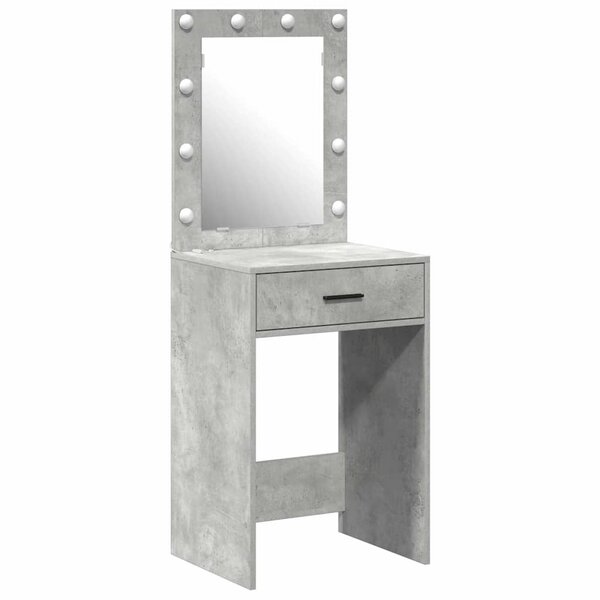vidaXL Coiffeuse Gris béton 50 x 41 x 135 cm Bois d'ingénierie