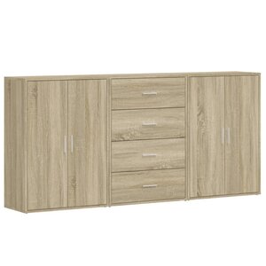 vidaXL Buffets 3 Pièces chêne sonoma 60x31x84 cm bois d'ingénierie