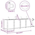 vidaXL Jardinières de jardin 1 pc Marron 160 x 40 x 52 cm Plastique