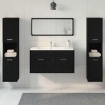 vidaXL Ensemble de meubles de salle de bain 4 Pièces Chêne noir