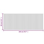 vidaXL Tapis rectangulaire gris 80x200 cm bambou