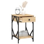 vidaXL Tables de chevet 2Pièces chêne sonoma 40x42x60cm bois d'ingénierie