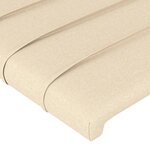 vidaXL Tête de lit à LED Crème 183x16x118/128 cm Tissu