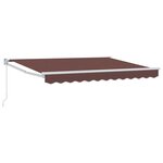 vidaXL Auvent rétractable Marron 3 5 x 2 m 100  Polyester et Aluminium