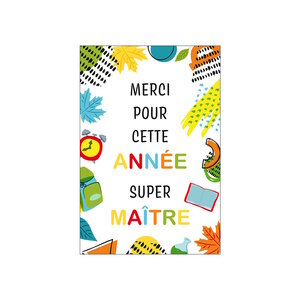 Carte De Voeux - Évènement de La Vie - Merci Pour Cette Année Super Maître