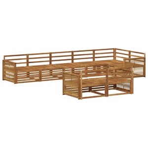 vidaXL Ensemble de canapés d'extérieur 8 pc Naturel