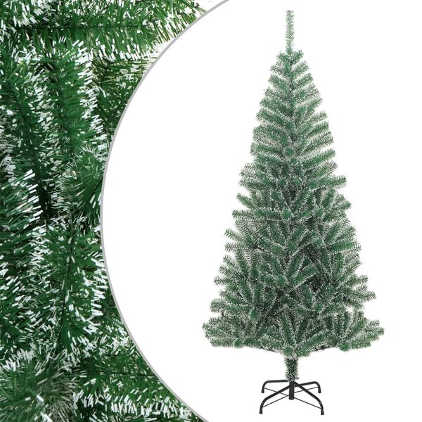 vidaXL Sapin de Noël artificiel avec neige floquée vert 210 cm