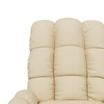vidaXL Fauteuil inclinable Crème Tissu