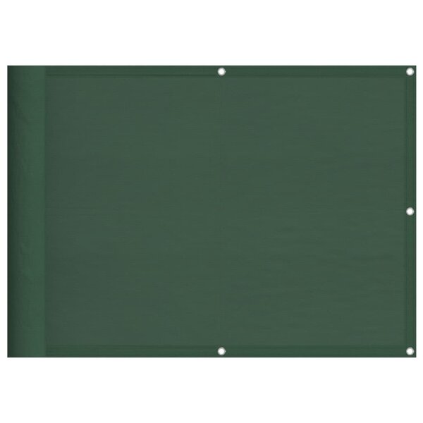 vidaXL Écran de balcon vert foncé 75x1000 cm 100  polyester oxford