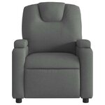 vidaXL Fauteuil inclinable de massage électrique gris foncé tissu
