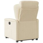vidaXL Fauteuil inclinable Crème Tissu