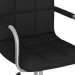 vidaXL Chaise pivotante de salle à manger Noir Tissu