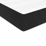vidaXL Sommier à lattes de lit avec matelas Noir 140x190 cm Velours
