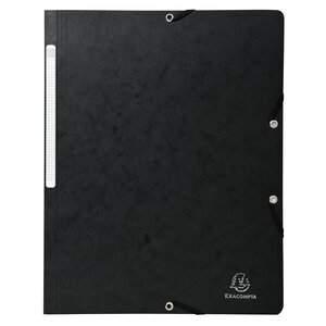 Chemise À Élastique Sans Rabat Carte Lustrée 355gm2 - A4 - Noir - Exacompta