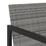 vidaXL Ensemble à manger d'extérieur 5Pièces coussins résine tressée gris