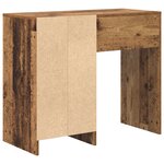 vidaXL Bureau d'écriture en vieux bois Vieux bois Bois d'ingénierie Moyen