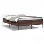 vidaXL Cadre de lit sans matelas chêne marron 120x190 cm