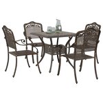 vidaXL Ensemble de tables de jardin 5 Pièces Bronze Aluminium coulé