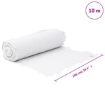 vidaXL Membrane géotextile blanc 1 x 10 m fibre de polyester