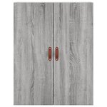 vidaXL Buffet haut Sonoma gris 69 5x34x180 cm Bois d'ingénierie