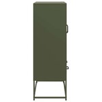 vidaXL Buffet haut vert olive 68x39 x111 5 cm acier