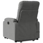 vidaXL Fauteuil inclinable de massage gris foncé tissu microfibre