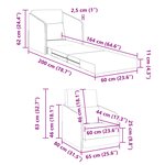 vidaXL Sofa Lit au Sol 2-en-1 Gris Foncé 65x80x83 cm Tissu