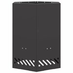 vidaXL Fire Pit Black 38 x 38 x 51 cm Cold-rolled steel