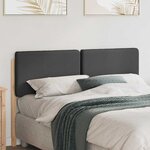vidaXL Tête de lit capitonnée Brun et gris foncé 120 cm Pin massif