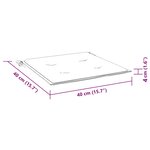 vidaXL Coussins de chaise de jardin lot de 6 multicolore 40x40x4 cm