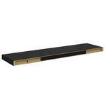 vidaXL Étagère murale flottante 4 Pièces Noir brillant 90x23 5x3 8 cm MDF