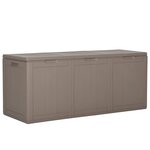 vidaXL Boîte de rangement de jardin 270 L Marron PP aspect bois