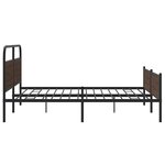 vidaXL Cadre de lit en métal sans matelas chêne marron 193x203 cm